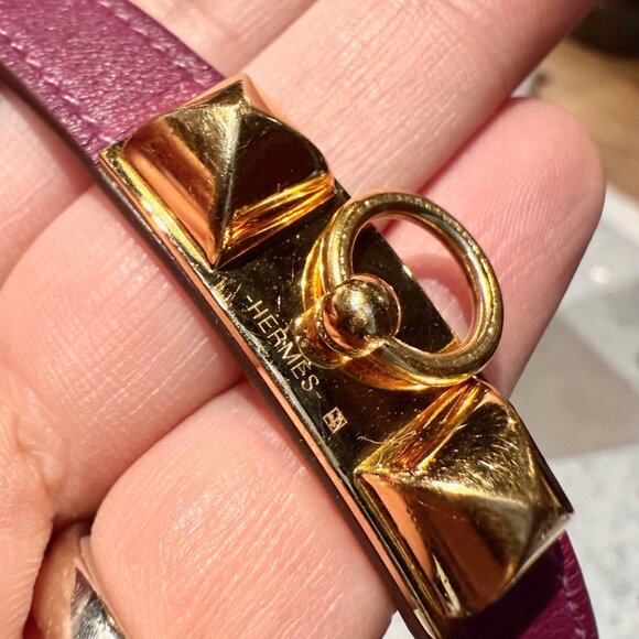Hermès Purple Double Tour Rivale GHW Wrap Bracelet - Picture 9 of 12